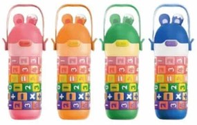 Παιδικός θερμός με πράξεις μαθηματικών 430ml BH18680 Ροζ/μπλε/κίτρινο/πορτοκαλί