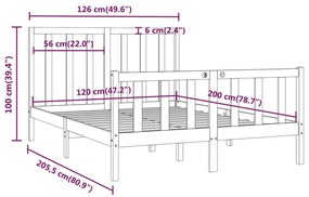 ΠΛΑΙΣΙΟ ΚΡΕΒΑΤΙΟΥ 120 X 200 ΕΚ. ΑΠΟ ΜΑΣΙΦ ΞΥΛΟ 3106828