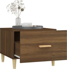 vidaXL Τραπεζάκια Σαλονιού 2 τεμ Brown Oak 50x50x40 εκ Επεξ. Ξύλο
