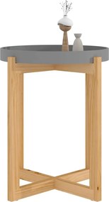 VidaXL Τραπεζάκι Σαλονιού Γκρι 41x41x48,5 εκ. Επεξ. Ξύλο&Μασίφ Πεύκο