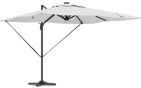 vidaXL Ομπρέλα Roma με LEDs Σαμπανί 286x285x270 εκ. Αλουμίνιο