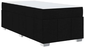 vidaXL Σκελετός Κρεβατιού με στρώμα Μαύρο 90 x 200 cm ύφασμα