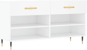 vidaXL Παπουτσοθήκη Λευκή 102 x 35 x 55 εκ. από Επεξεργασμένο Ξύλο