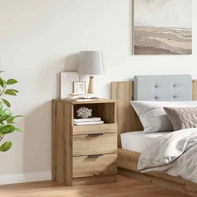 vidaXL Bedside Cabinet Artisan Δρυς Medium Engineered Wood