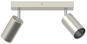 vidaXL Σποτ οροφής Βουρτσισμένο νικέλιο 26 x 5.5 x 16.5 εκ Ατσάλι