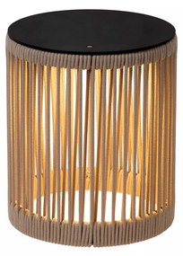 Φωτιστικό Επιδαπέδιο Lucide 06822-37-41 PINGI Τοπέ (Taupe)|Μαύρο Ματ (Black Mat) 3000 K