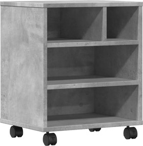 vidaXL Βάση Εκτυπωτή με Ρόδες Γκρι Σκυρ. 41 x 32 x 48 εκ.