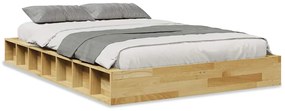 vidaXL Πλαίσιο κρεβατιού χωρίς στρώμα 120x190 cm μασίφ ξύλο δρυς