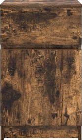 vidaXL Κομοδίνα 2 τεμ. Καπνιστή Δρυς 39x35x65 εκ. Επεξεργ. Ξύλο