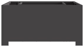 vidaXL Φουτουράκι Τετράγωνο Μαύρο 80x80x40 εκ. Ατσάλι