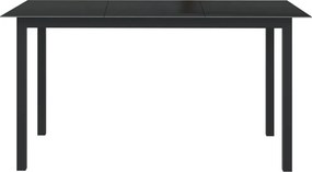 vidaXL Σετ Τραπεζαρίας Κήπου 7 Τεμαχίων Ανθρακί από Αλουμίνιο