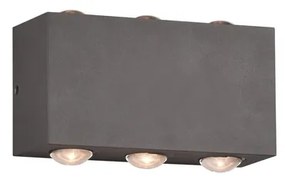 Φωτιστικό Επίτοιχο Trio Lighting CLYDE 240760142 Ανθρακί (Anthracite) 3000K