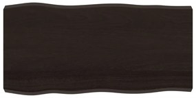 vidaXL Επιφ Τραπεζιού Αν Καφέ 100x50x(2-6)εκ.Ακατέργ. Μασίφ Ξύλο Δρυός