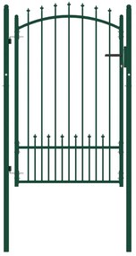 Πόρτα Περίφραξης με Ακίδες Πράσινη 100 x 150 εκ. Ατσάλινη - Πράσινο