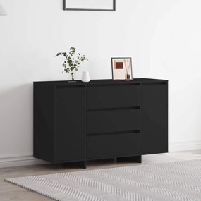 vidaXL Πλαϊνό γραφείο Μαύρο 120 x 41 x 75 εκ. Επεξεργασμένο ξύλο