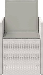 vidaXL Καρέκλες Εστιατορίου Κήπου 2 pcs Λευκό και Ανοιχτό Γκρι PP