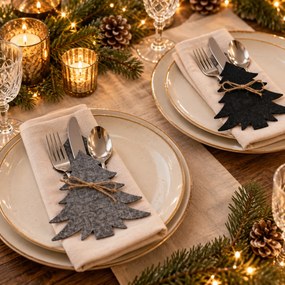 ΕΟΡΤΑΣΤΙΚΌ ΤΡΑΠΈΖΙ CUTLERY HOLDER XMAS TREE DH8056220