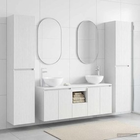 vidaXL Σετ Επίπλων Μπάνιου 5 τμχ. Λευκό 33 x 34,5 x 160 εκ