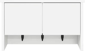 vidaXL Τοίχου Κρεμάστρα Λευκό 50 x 20 x 30 εκ. Επεξεργασμένο ξύλο