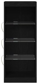 vidaXL Πλαϊνό γραφείο Μαύρη δρυς 41 x 37 x 100 εκ Επεξεργασμένο ξύλο