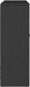 vidaXL Ντουλάπι αποθήκευσης με ράφι Μαύρο 100 x 36 x 102 εκ Ρατάν