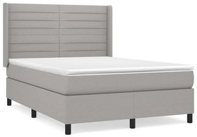 ΚΡΕΒΑΤΙ BOXSPRING ΜΕ ΣΤΡΩΜΑ ΑΝΟΙΧΤΟ ΓΚΡΙ 140X190 ΕΚ. ΥΦΑΣΜΑΤΙΝΟ 3131505