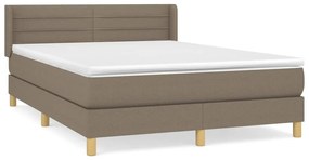 ΚΡΕΒΑΤΙ BOXSPRING ΜΕ ΣΤΡΩΜΑ TAUPE 140X200 ΕΚ. ΥΦΑΣΜΑΤΙΝΟ 3130357