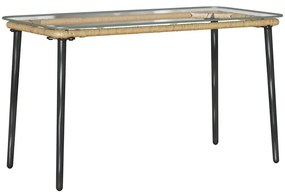 vidaXL ΣΕΤ ΕΠΙΠΛΩΝ ΚΗΠΟΥ με μαξιλάρι 4 pcs Μαύρο και Ανθρακί