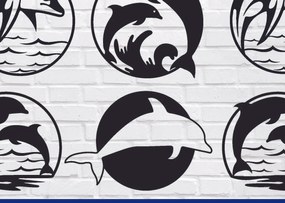 Intra απο ξύλο plywood 3mm-4mm πάχος - με λέιζερ Dolphin Metal Art Wall Art Δίασταση 40x50 cm INTRAFABR-76878768