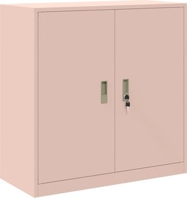 vidaXL Ντουλάπι αποθήκευσης 2 τμχ. Ροζ 90 x 40 x 130 cm Ατσάλι