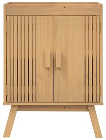 vidaXL Βάση νιπτήρα με ράφι Καφέ 114 x 43 x 73.5 εκ. Μασίφ ξύλο πεύκου