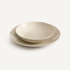 Σετ 4 ρηχά πιάτα από εμαγιέ κεραμικό, BENN