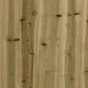 Ζαρντινιέρα με Σχέδιο Φράχτη 100x30x30εκ. Εμποτισμ. Ξύλο Πεύκου - Καφέ