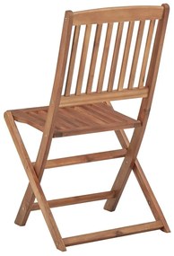 Καρέκλες Εξ. Χώρου Πτυσσόμενες 6 τεμ. από Μασίφ Ξύλο Ακακίας - Καφέ