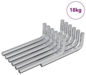 vidaXL Εξαγωνικό Κλειδί 1800 pcs Ασημί 32 x 86 χιλ. Ατσάλι