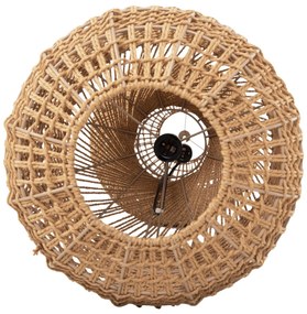 Φωτιστικό Οροφής C4345 Κυλινδρικό Paper Rope Μπέζ με 2 Λάμπες Φ30,5x132Υεκ. 30.5x30.5x180 εκ.