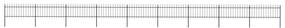 vidaXL Κάγκελα Περίφραξης με Λόγχες Μαύρα 15,3 x 0,8 μ. από Χάλυβα