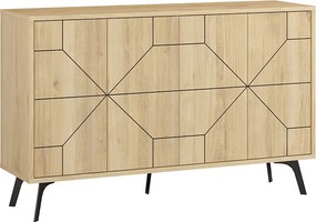 Μπουφές Dune Megapap χρώμα sapphire oak 123x35x77,4εκ.