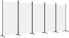 vidaXL Διαχωριστικό Δωματίου με 5 Πάνελ Λευκό 433x180 εκ. από Ύφασμα