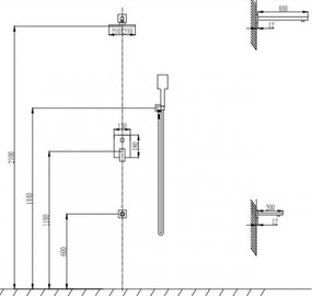 Karag Delos CFT205 Nero - Εντοιχιζόμενο σύστημα ντους