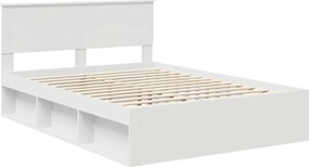 vidaXL Σκελετός Κρεβατιού Λευκό 150 x 200 cm Επεξεργασμένο ξύλο