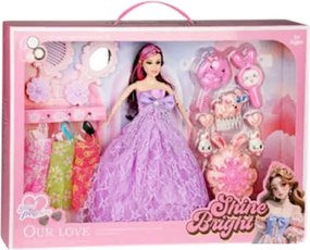 Σετ κούκλα με αξεσουάρ ομορφιάς - 2546B - 917468