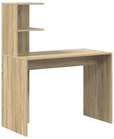 vidaXL γραφείο  με αποθήκευση Sonoma Oak από Μοριοσανίδα