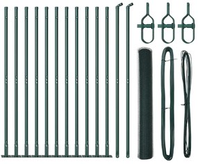 vidaXL Στύλος Περιφράξεων Πράσινο 25 x 1 μ (13 mm πλέγμα) Ατσάλι