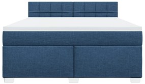 ΚΡΕΒΑΤΙ BOXSPRING ΜΕ ΣΤΡΩΜΑ ΜΠΛΕ 180X200 ΕΚ. ΥΦΑΣΜΑΤΙΝΟ 3285973