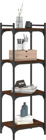 vidaXL Βιβλιοθήκη 4 Επιπέδων Καφέ Δρυς 40 x 30 x 120 εκ. Επεξεργ. Ξύλο