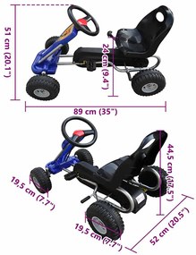 GO KART ΜΕ ΠΕΤΑΛΙΑ ΜΠΛΕ 90254