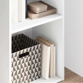 vidaXL Βιβλιοθήκη Λευκή 40x30x152 εκ. από Επεξεργασμένο Ξύλο