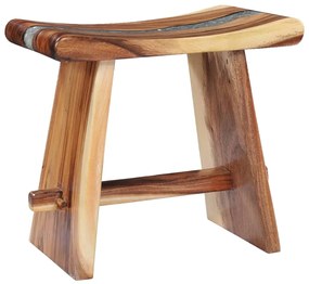 vidaXL Σκαμπό από Μασίφ Ξύλο Suar και Συνθετική Ρητίνη