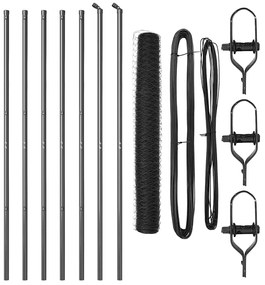 vidaXL Στύλος Περιφράξεων Γκρι 10 x 1 μ (50 χλστ. πλέγμα)